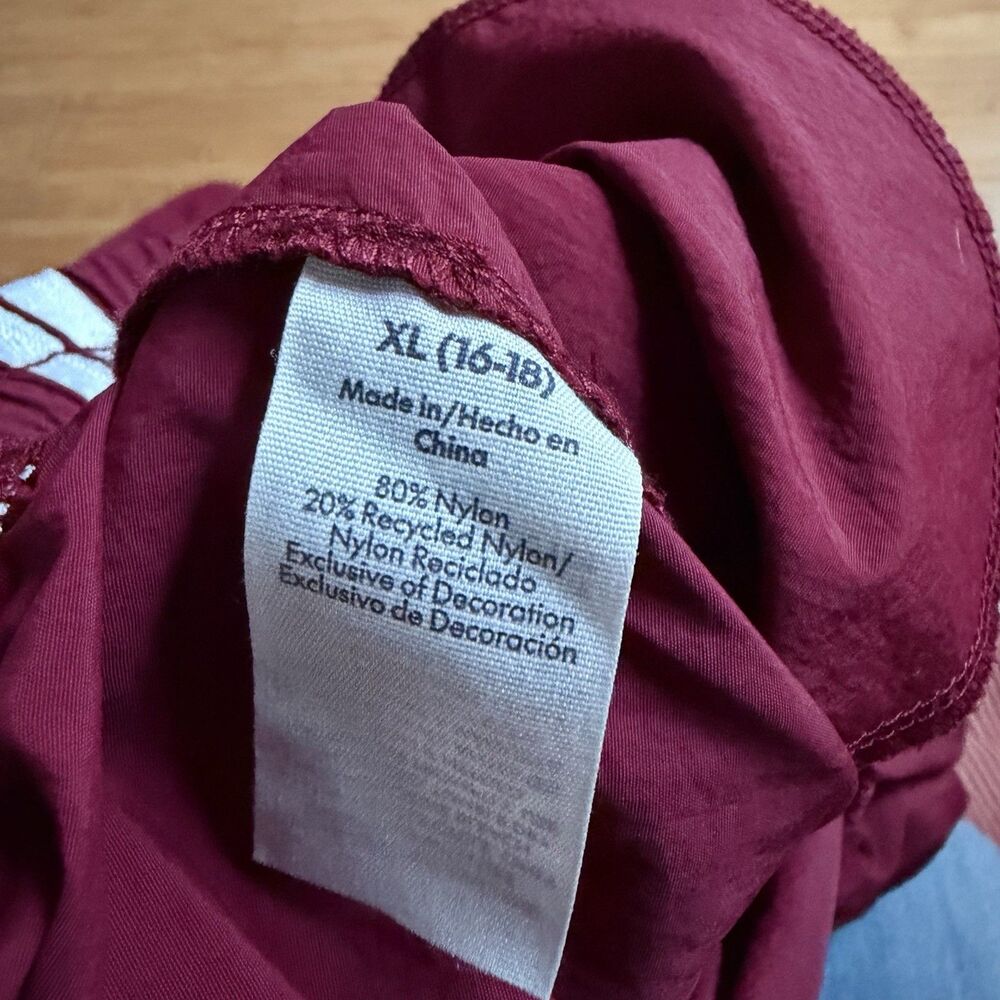 No Boundaries Baggy Wide Leg Track Pants Womens XL Red Y2K Snap Button Relaxed - Picture 4 of 8